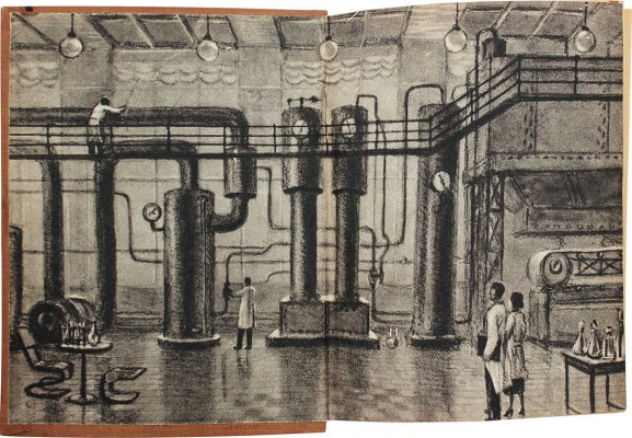Лукин Н. Судьба открытия. Роман / Рис. Н. Кочергина. М.; Л.: Детгиз, 1951.
